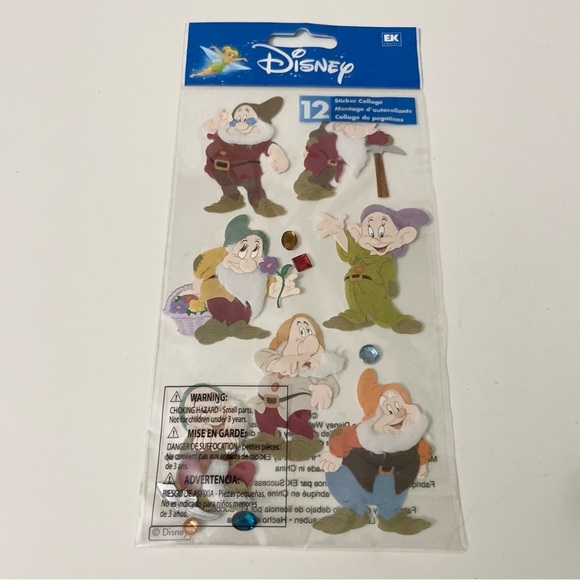 Disney Dwarfs Sticker Set with Colorful Gems - Picture 2 of 16